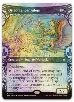 Osteomancer Adept (Showcase) #312 (Foil) (LP) Bloomburrow BLB Magic MTG - Image 1