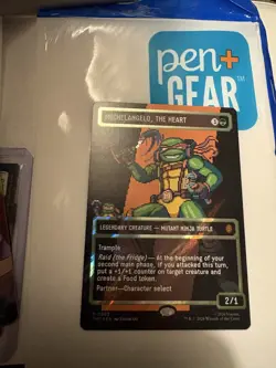 Michelangelo, the Heart (0092) (Borderless) (Surge Foil) Commander: Teenage... - Image 1