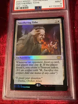 PSA 9 Mint Foil Smothering Tithe - MTG: Double Masters 2022 - Image 2
