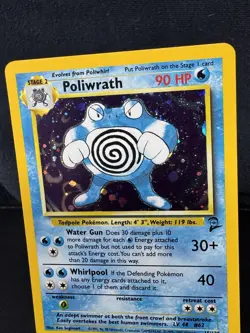 Pokemon TCG Poliwrath Base Set 2 15/130 Holo Unlimited Holo Rare NM - Image 2