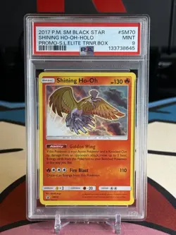 Pokemon TCG Cards Shining Ho-Oh SM70 Black Star Promo Holo PSA 9 MINT - Image 1