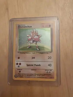 Pokemon Hitmonchan Base Set Holo Rare 70 HP 7/102 Wizards 1999 Card - Image 1