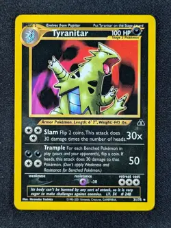 2001 Pokemon TYRANITAR #31/75 Neo Discovery Unlimited Rare English - Image 1