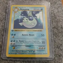 💥 Pokemon 1st Edition Base Set Shadowless Dewgong 25/102 - Image 1
