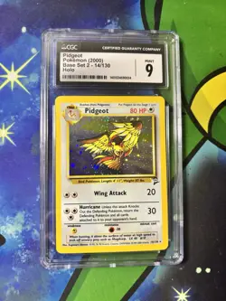 2000 Pokemon Base Set 2 #14 Pidgeot Holo CGC 9 MINT - Image 1