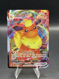 Pokemon TCG Flareon Vmax SWSH07: Evolving Skies 018/203 Ultra Rare - Image 1