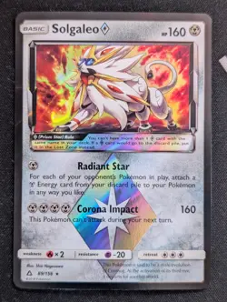 Solgaleo Prism Star 89/156 SM - Ultra Prism Pokemon TCG NM - Image 1