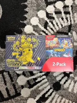 Pokemon TCG 2024 Scarlet & Violet Surging Sparks Costco 2 Pack Bundle Sealed - Image 1