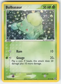 Bulbasaur 55/112 Common FireRed & LeafGreen Pokemon Reverse Holo LP - Image 1