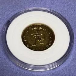 Pokemon 1997 Banpresto Metal Gold Coin - Nintendo - No.150 Mewtwo - #0391 - Image 1