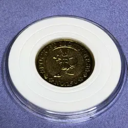 Pokemon 1997 Banpresto Metal Gold Coin - Nintendo - No.150 Mewtwo - #0391 - Image 3