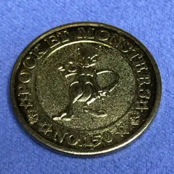 Pokemon 1997 Banpresto Metal Gold Coin - Nintendo - No.150 Mewtwo - #0391 - Image 4