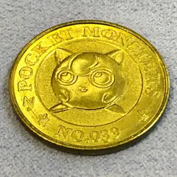 Pokemon 1997 Banpresto Metal Gold Coin - Nintendo - No.039 Jigglypuff - #0866 - Image 3