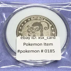 Pokemon Vintage Japanese Meiji Metal Battle Coin Medal - SP80 Persian - #0185 - Image 1