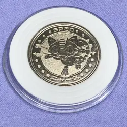 Pokemon Vintage Japanese Meiji Metal Battle Coin Medal - SP80 Meowth - #0186 - Image 3