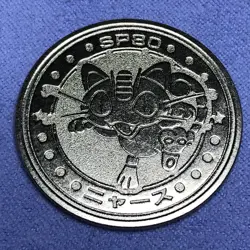 Pokemon Vintage Japanese Meiji Metal Battle Coin Medal - SP80 Meowth - #0186 - Image 4