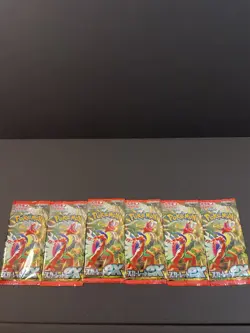 6 PACKS Scarlet ex SV1S Booster Pokemon Card Game Japanese Scarlet & Violet TCG - Image 1