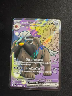 Pokemon TCG Arven's Mabosstiff EX 218/182 Sv10: Destined Rivals Ultra Rare - Image 1