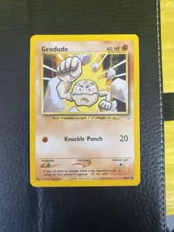 Pokemon TCG Geodude Neo Revelation 44/64 Regular Unlimited Common LP - Image 1