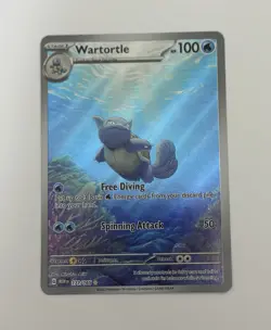 2023 Scarlet & Violet - 151 Wartortle #171 Illustration Rare Holo Pokemon Card - Image 1