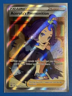 Pokemon TCG Brilliant Stars Acerola's Premonition TG24/TG30 NM + Card Saver - Image 1