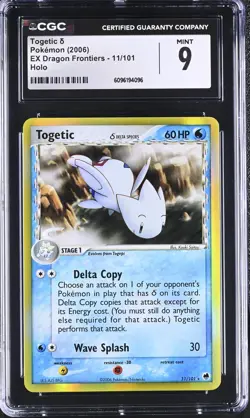 CGC 9 MINT Togetic 2006 EX Dragon Frontiers 11/101 Holo Pokemon Card - Image 1