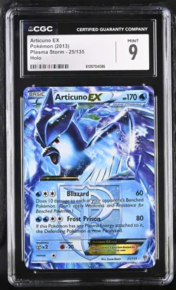 CGC 9 MINT Articuno EX 2013 Plasma Storm 25/135 Holo Pokemon Card - Image 1