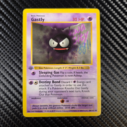 Pokemon Card - Gastly Base Set Shadowless 50/102 Common 1st Edition - Image 1