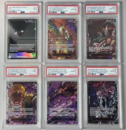 One Piece OP13 Five Elders Demon God Pack Sequential Set EN - (4) 10's & (2) 9's - Image 1