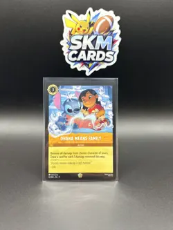 Disney Lorcana Ohana Means Family Action Card Stitch & Lilo 32/204 Regular - Image 3