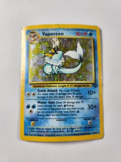 Pokemon Card Vaporeon 28/64 Non-Holo Rare Jungle Set WOTC TCG - Image 1