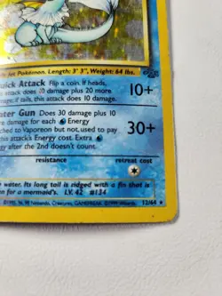 Pokemon Card Vaporeon 28/64 Non-Holo Rare Jungle Set WOTC TCG - Image 2