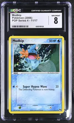 CGC 8 Mudkip 2006 POP Series 4 11/17 Holo Pokemon Card - Image 1