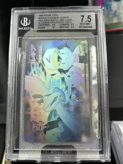 BGS 7.5 Mint Lugia's Explosive Birth Phone Card 1999 Mirage Pokemon Holo Card ! - Image 1