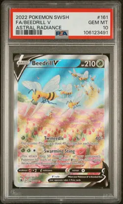 PSA 10 GEM MINT Beedrill V 161/189 Astral Radiance Alt Art Holo Pokemon Card - Image 1