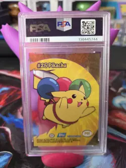 Pokemon Pikachu TV Animation Clear Cards 2000 Topps PSA 9 - Image 2