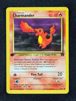 2000 Pokemon CHARMANDER #50/82 Team Rocket 1st Edition Unlimited Common English - Image 1