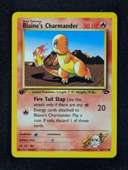 2000 Pokemon BLAINE'S CHARMANDER #60/132 Gym Challenge 1st Edition Common ENG - Image 1