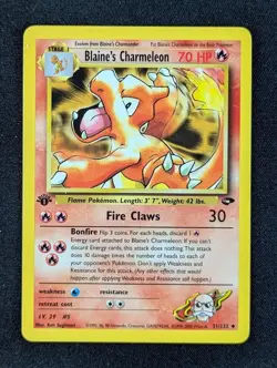 2000 Pokemon BLAINE'S CHARMELEON #31/132 Gym Challenge 1st Edition Uncommon ENG - Image 1