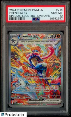 2024 Pokemon Twilight Masquerade Greninja Ex SIR #214 PSA 10 GEM MINT - Image 1