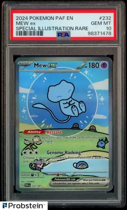 2024 Pokemon PAF EN Special Illustration Rare #232 Mew ex PSA 10 GEM MINT - Image 1