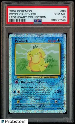 2002 Pokemon Legendary Collection #88 Psyduck Reverse Foil PSA 10 GEM MINT - Image 1