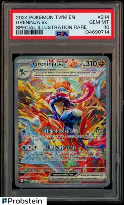 2024 Pokemon TWM EN Special Illustration Rare #214 Greninja Ex PSA 10 - Image 1