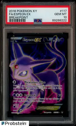 2016 Pokemon XY Breakpoint #117 FA Espeon EX PSA 10 GEM MINT - Image 1