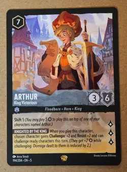 Disney Lorcana TCG Arthur 194/204 Legendary Non Foil Shimmering Skies - Image 1