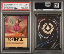 Disney Lorcana Minnie Mouse Foil 13 Signed Doodled Sketch By Kendall Hale PSA 9 - Image 3
