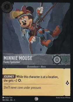 Cold Foil Minnie Mouse - Funky Spelunker 183/204 Common Disney Lorcana - Image 1