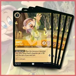 Disney Lorcana TCG: DOPEY Always Playful x4 Rise of the Floodborn Uncommon - Image 1