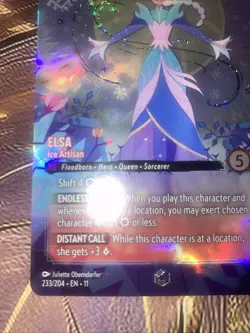 Disney Lorcana Elsa 233/204 - Ice Artisan (Enchanted) - Winterspell (11) - Image 3