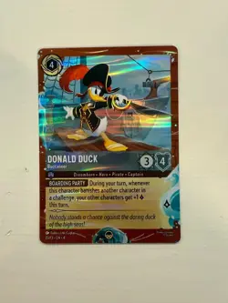 Azurite Sea Donald Duck Buccaneer Disney Lorcana TCG 15 / P3 Cruise Holo Promo - Image 1